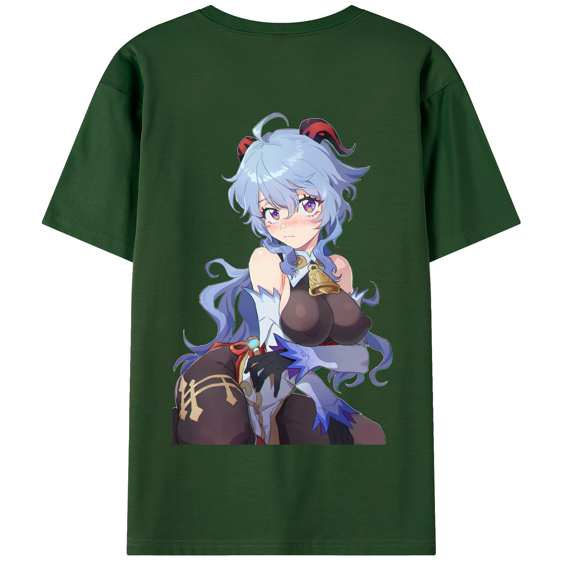 げんし神 甘雨 かんう genshin Ganyu 綿100％半袖Tシャツ（背面プリント）